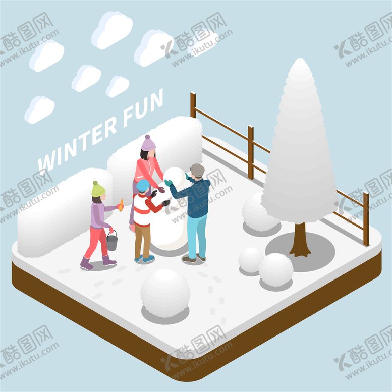 编号：37084909150657264763【酷图网】源文件下载-堆雪人