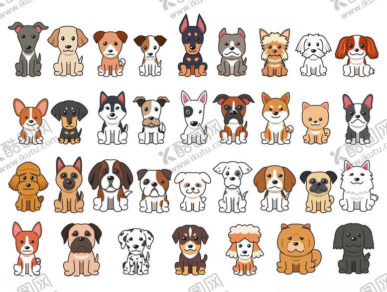 编号：94384704291944236355【酷图网】源文件下载-外国宠物狗卡通