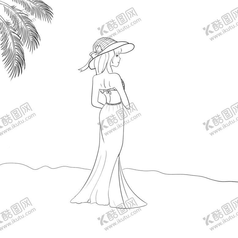 编号：82052310152210563231【酷图网】源文件下载-海滩旁的女人