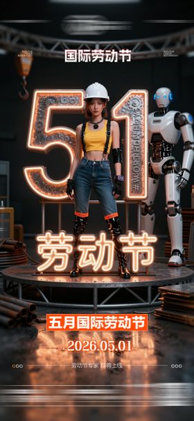 酒吧五一劳动节开门红海报