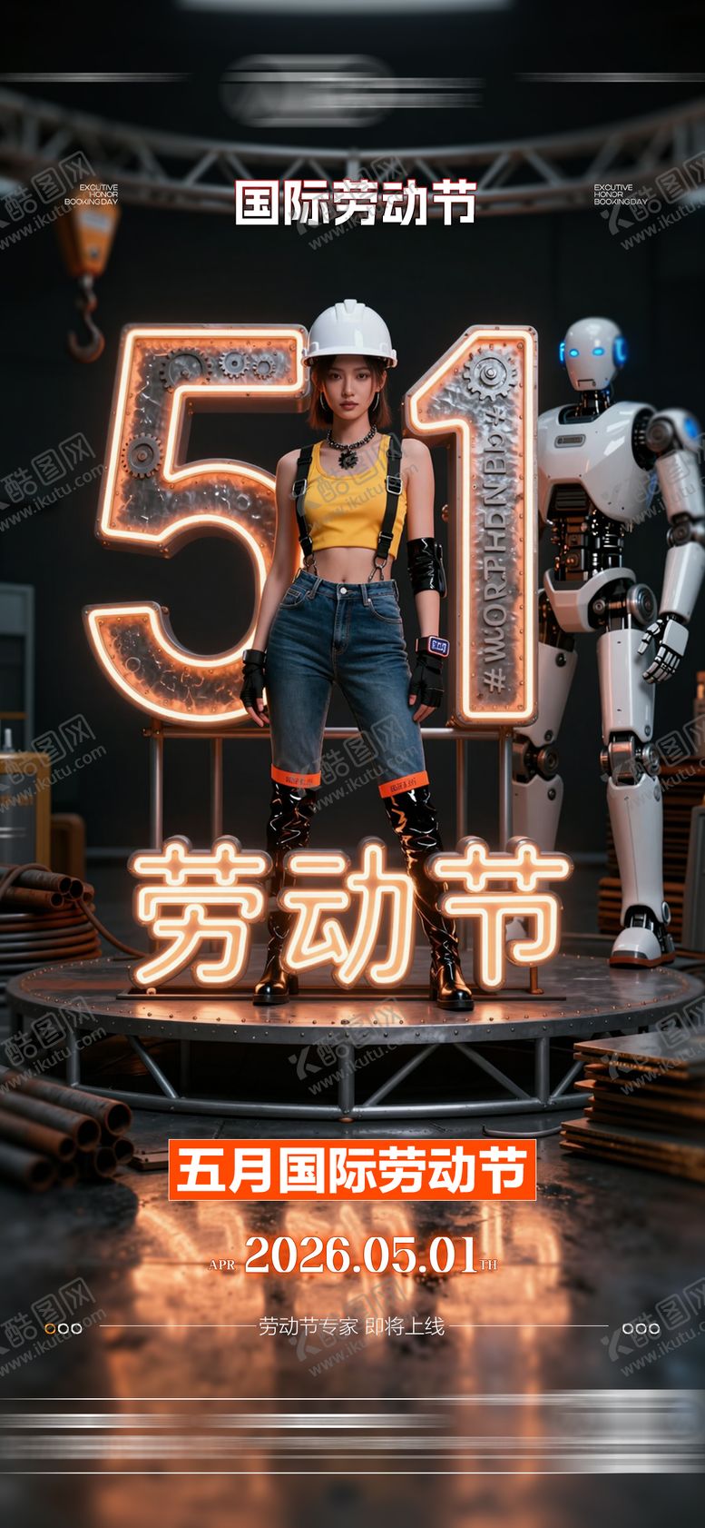 编号：99436205020207553713【酷图网】源文件下载-酒吧五一劳动节开门红海报