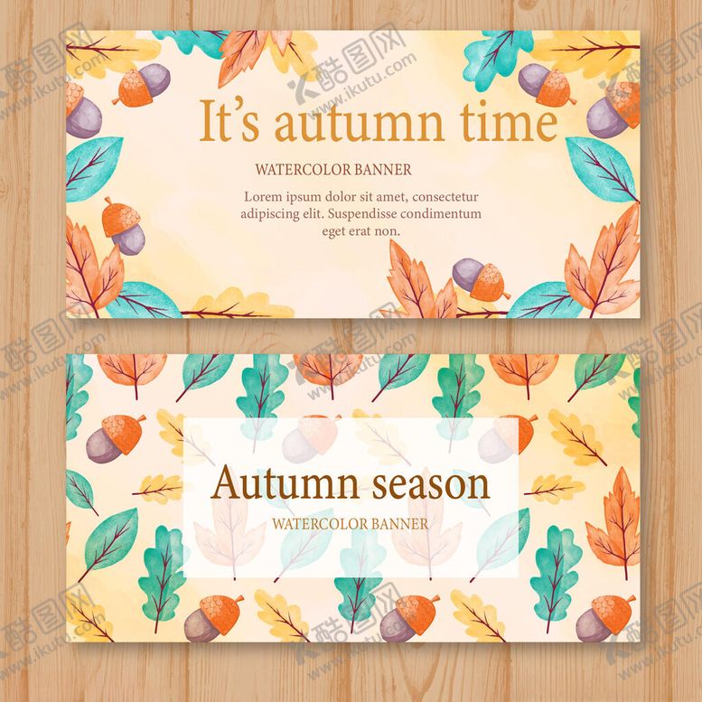 编号：26147304032020152541【酷图网】源文件下载-秋季主题装饰横幅设计