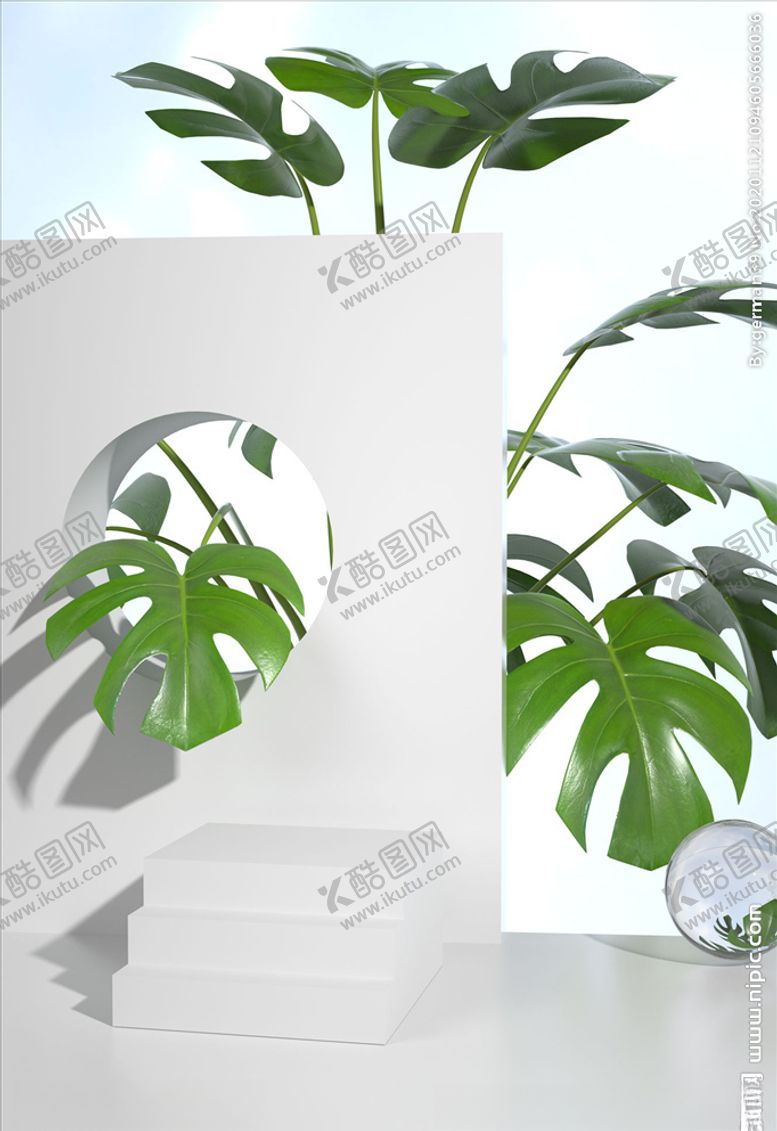 编号：76123006231406038745【酷图网】源文件下载-植物场景C4D