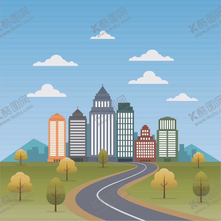 编号：79193510030120283927【酷图网】源文件下载-城市插画