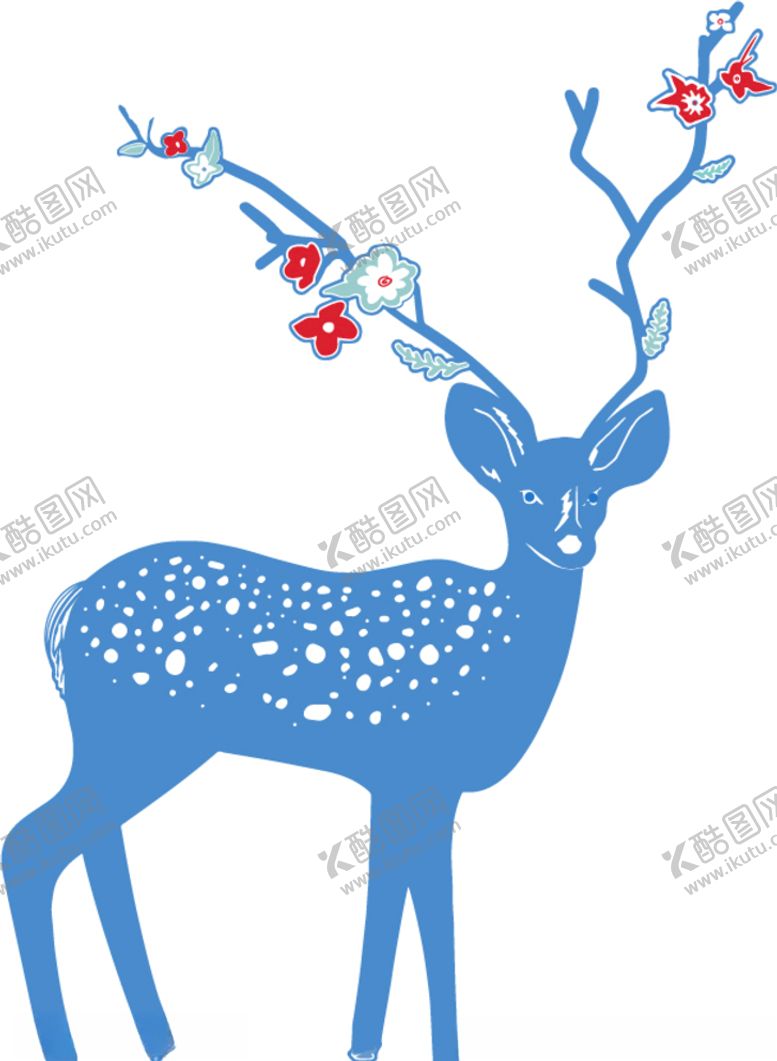 编号：46666110290813587524【酷图网】源文件下载-创意鹿子插图
