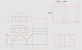 包装盒线图