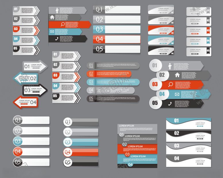 编号：16498711171631446026【酷图网】源文件下载-多样网页导航栏设计元素