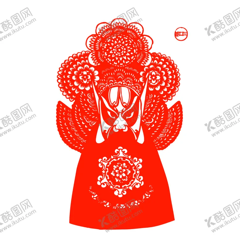 编号：05387610021952248072【酷图网】源文件下载-京剧脸谱剪纸图片