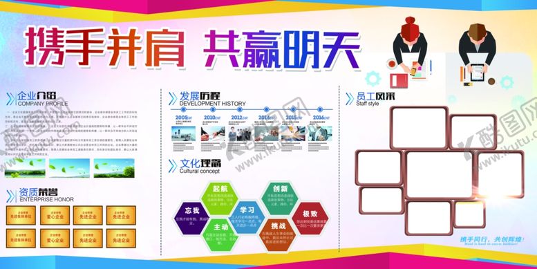 编号：11301807080010478515【酷图网】源文件下载-企业文化展板