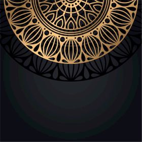 金色古典花纹欧式黑背景雅民族风