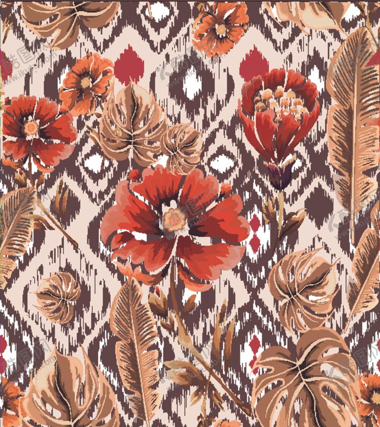 编号：33924409182238457980【酷图网】源文件下载-底纹花卉潮流奢侈图