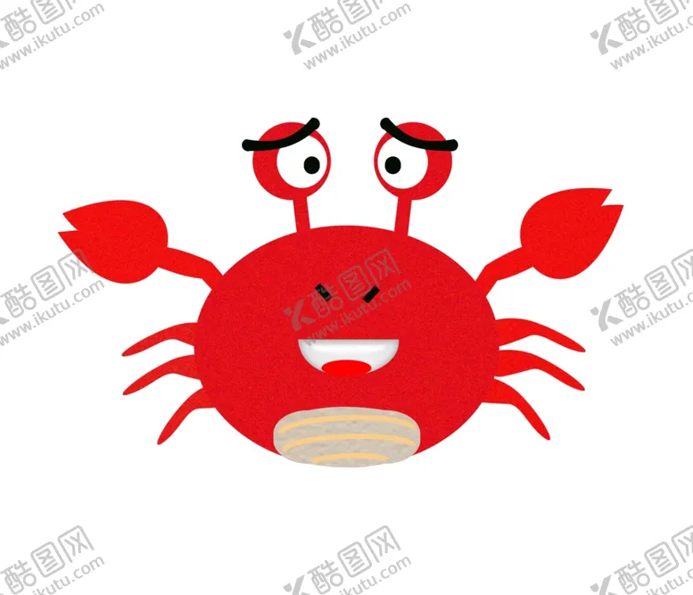 编号：80326902212232045764【酷图网】源文件下载-卡通螃蟹插画