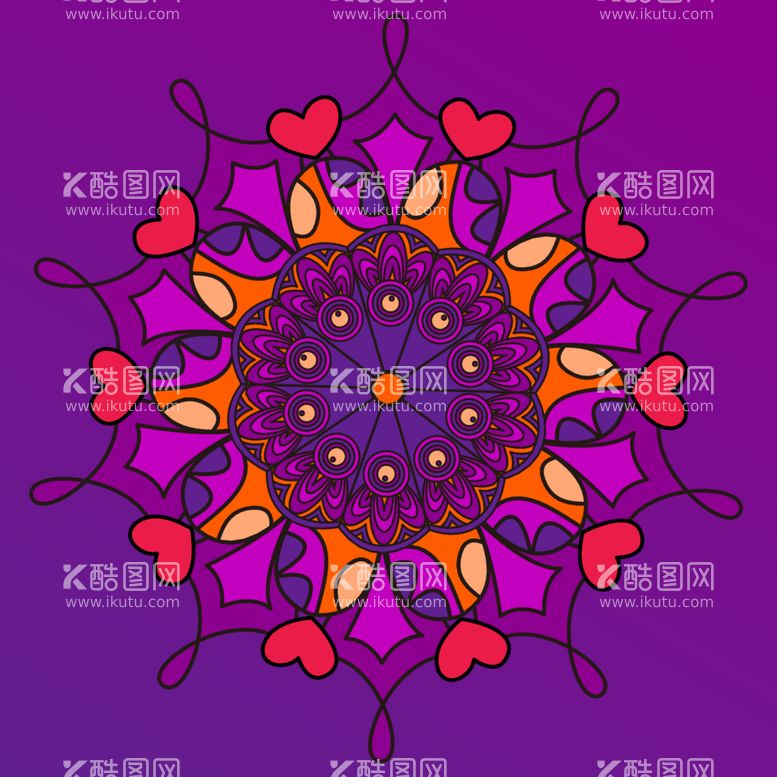 编号：96985701140951274303【酷图网】源文件下载-曼陀罗花纹素材