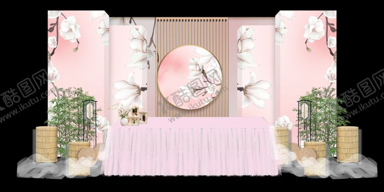 编号：54007510282055522693【酷图网】源文件下载-粉色婚礼场景
