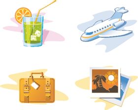 飞机定位旅行旅游宣传单 