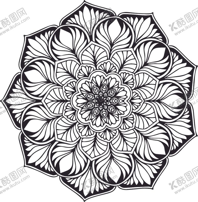 编号：12749509201155513900【酷图网】源文件下载-曼陀罗花纹