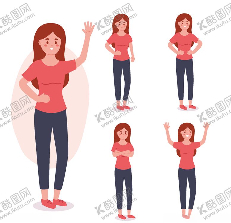 编号：36872906191104151620【酷图网】源文件下载-人物不同动作