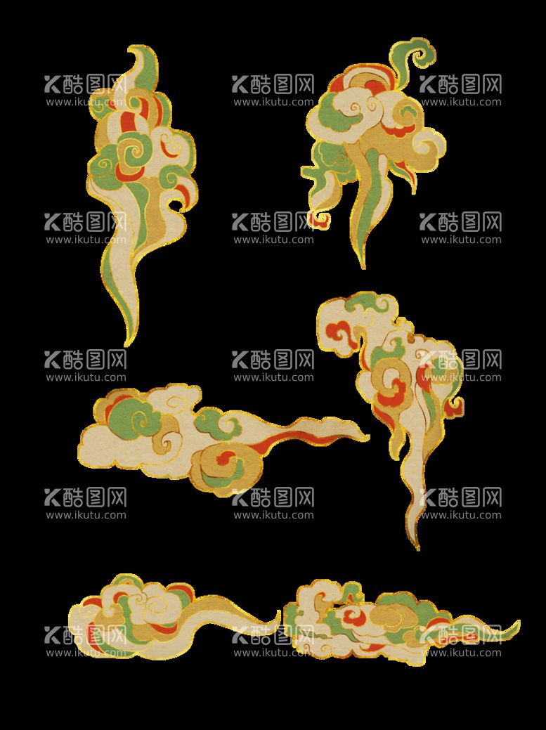 编号：55685011120122533720【酷图网】源文件下载-七彩祥云图案