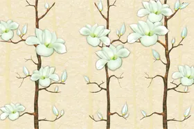 玉兰花现代轻奢刷屏装饰挂画