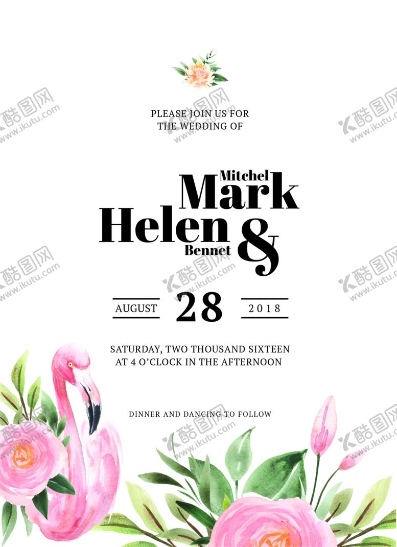 编号：44752010211010453598【酷图网】源文件下载-小清新植物风邀请函