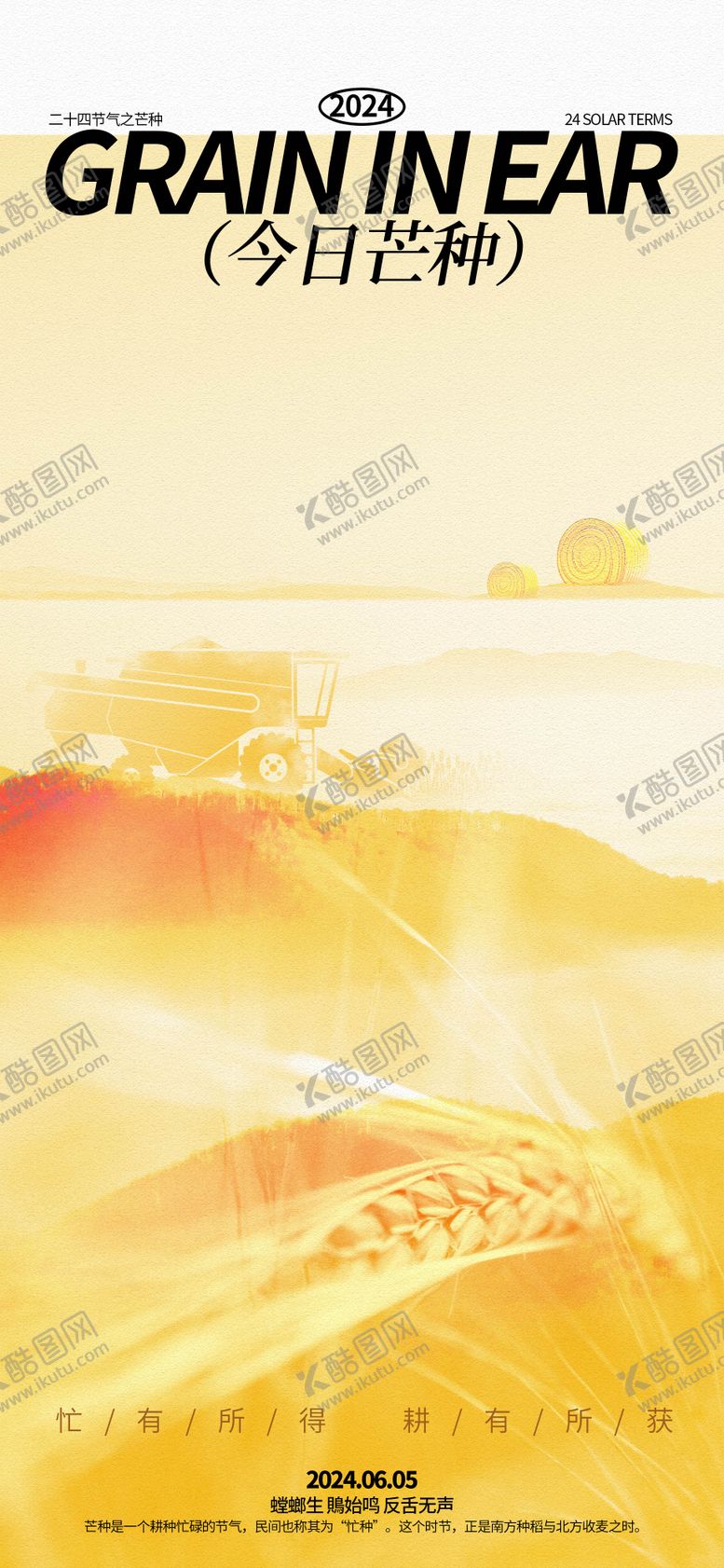 编号：70900511302224152384【酷图网】源文件下载-地产芒种节气海报