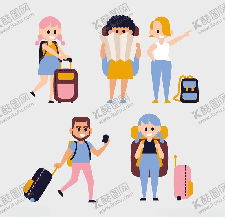 编号：62674206281000272765【酷图网】源文件下载-旅客游客