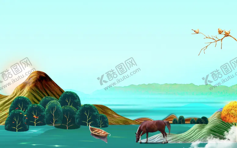 编号：59217010100243585308【酷图网】源文件下载-中国风水墨山水画
