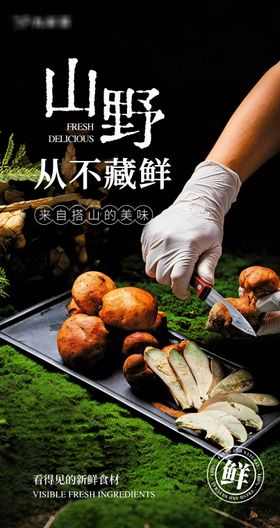云南菌子火锅海报