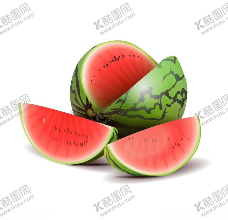 编号：60203309170732094518【酷图网】源文件下载-西瓜矢量图
