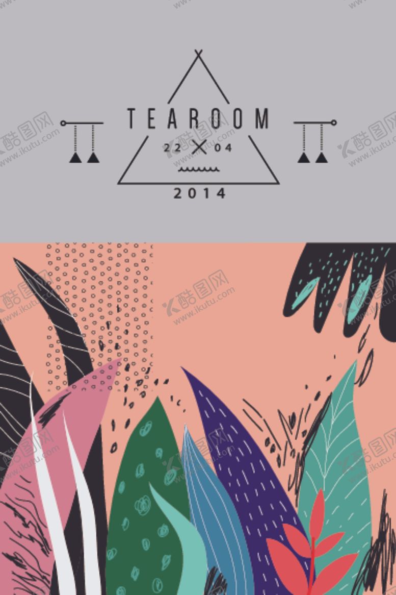 编号：22052610071239386119【酷图网】源文件下载-植物抽象装饰画图案