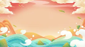 国潮插画背景手绘城市手绘计划
