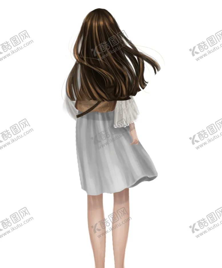 编号：24554504211446155585【酷图网】源文件下载-彩绘人物背影