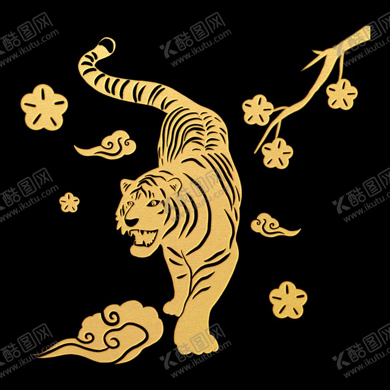 编号：84082702231611103763【酷图网】源文件下载-浮雕老虎