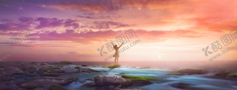 编号：62008111010625233328【酷图网】源文件下载-落日海边背景