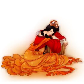 手绘古风美女