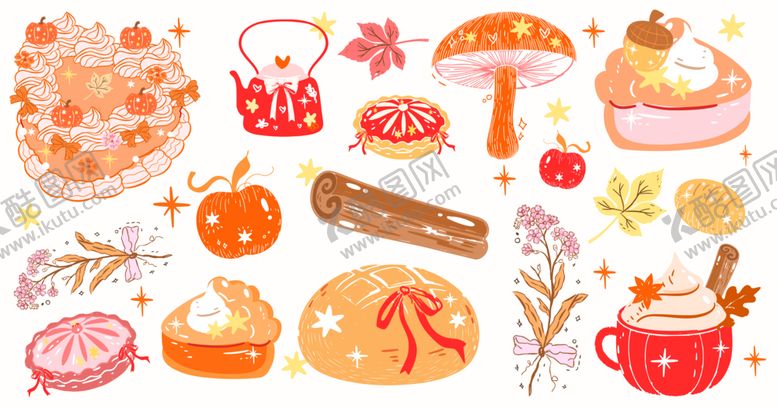 编号：48591710071353424397【酷图网】源文件下载-手绘美食插图