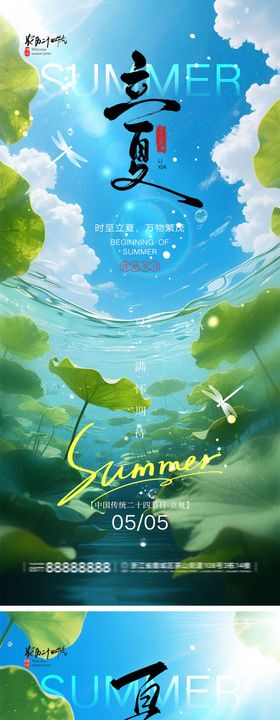 立夏夏至宣传海报