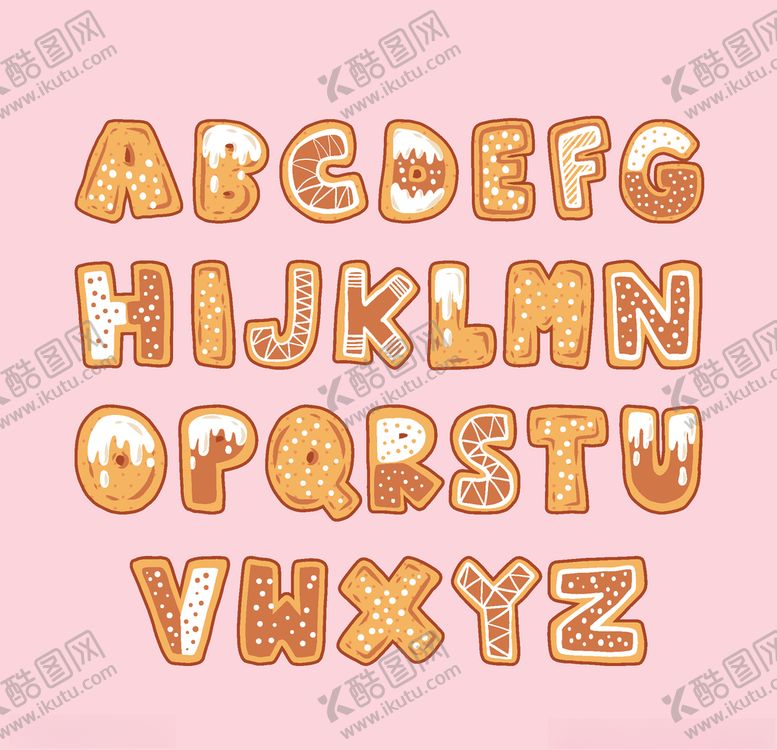 编号：38845309132102158107【酷图网】源文件下载-字母饼干