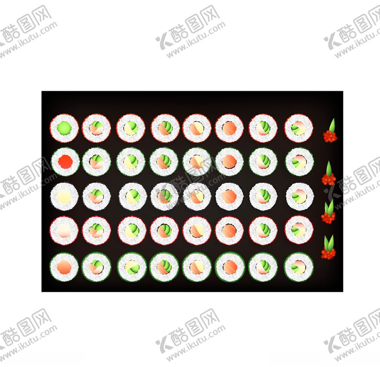 编号：95183909120157476987【酷图网】源文件下载-寿司插画