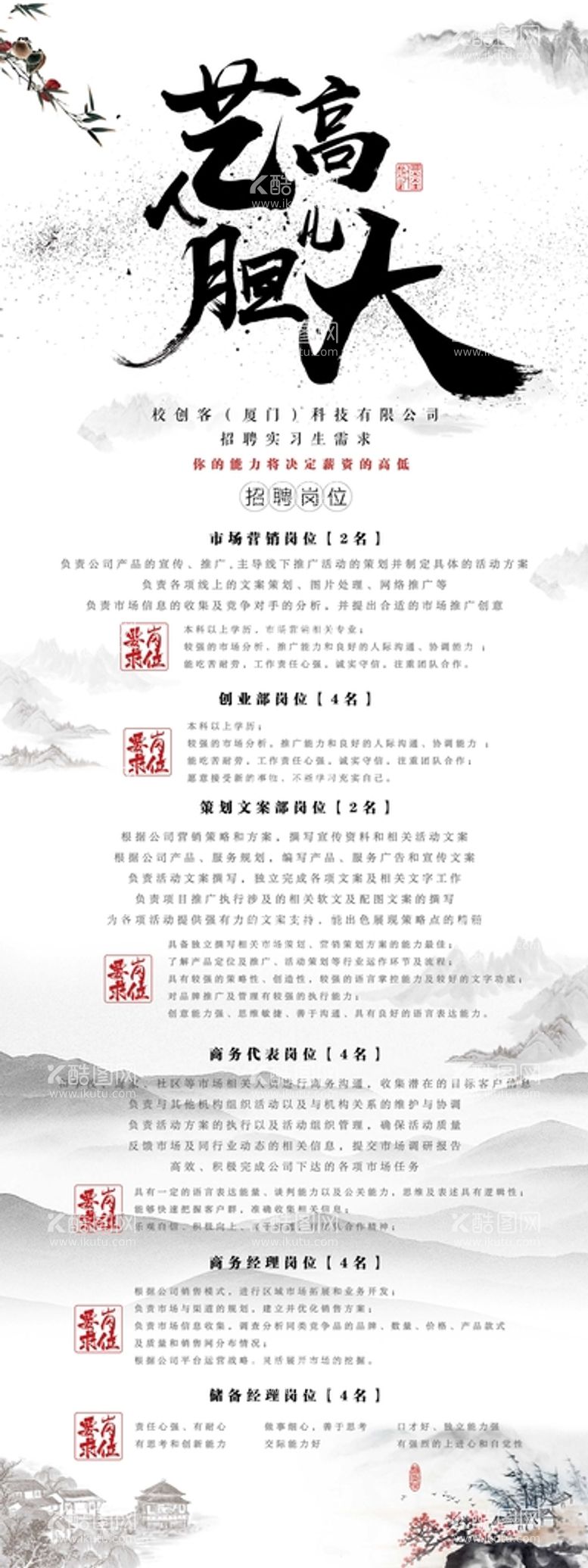 编号：21870310080851081690【酷图网】源文件下载-招聘展架