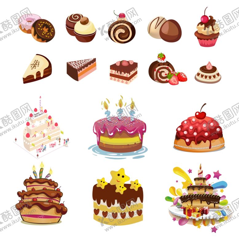 编号：15725010111201133335【酷图网】源文件下载-卡通蛋糕