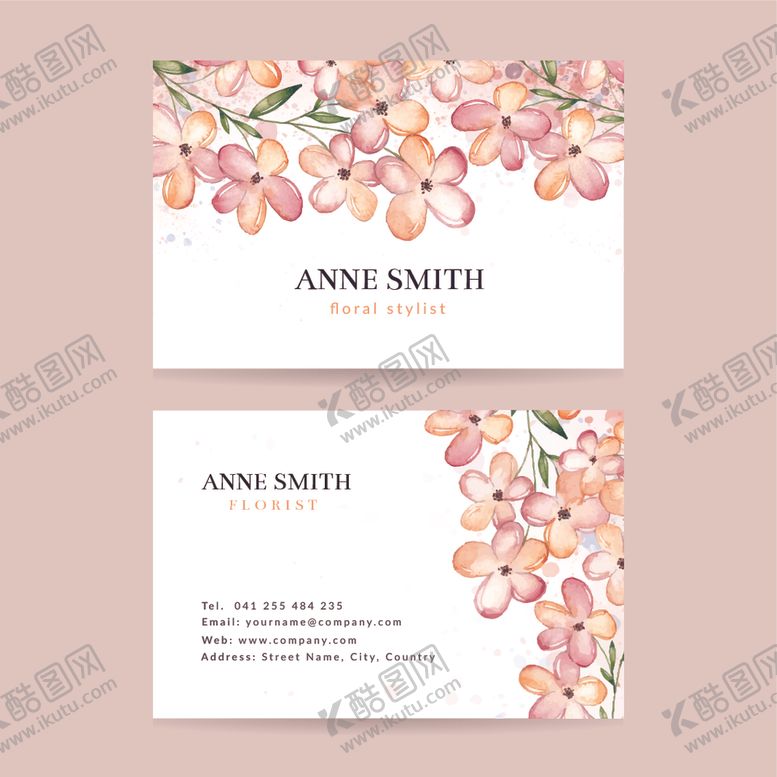 编号：55442910290330491203【酷图网】源文件下载-花卉卡片