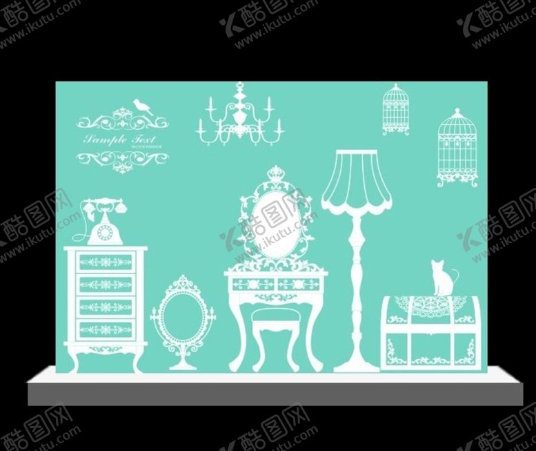 编号：30897009131819117324【酷图网】源文件下载-婚礼背景板logo手绘花