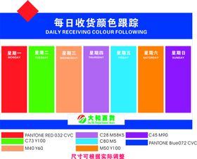 商场每日 收货 颜色 跟踪