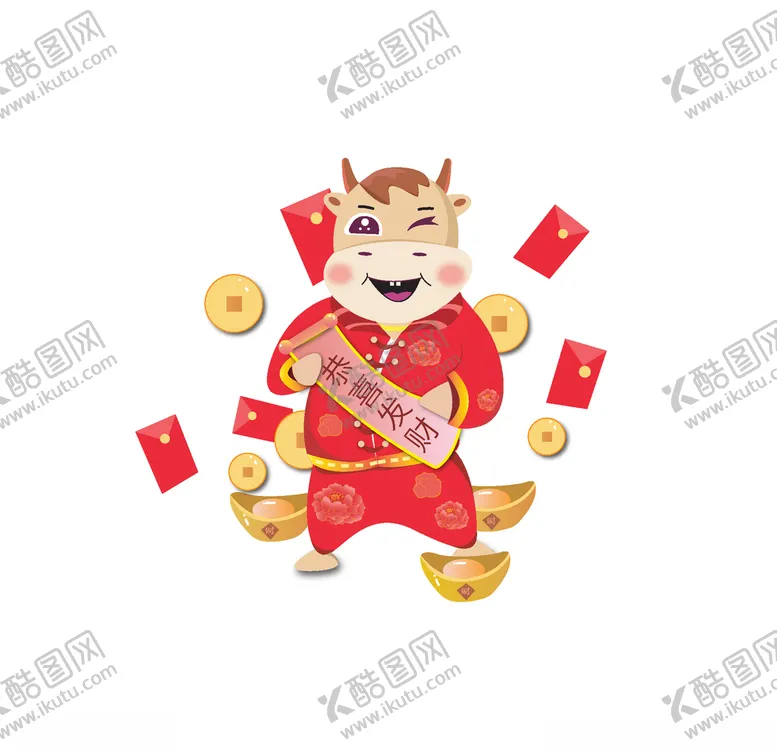 编号：77078605082212421565【酷图网】源文件下载-牛年卡通形象