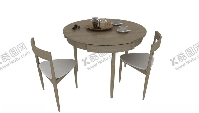 编号：99205809281945529084【酷图网】源文件下载-圆桌餐桌3d模型