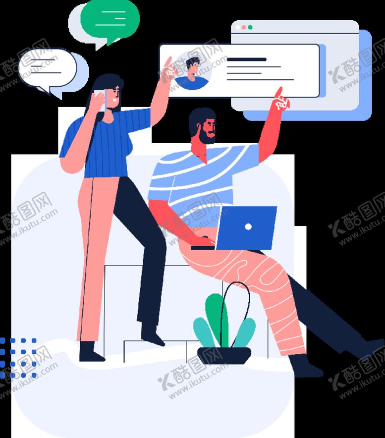 编号：80514905081310144165【酷图网】源文件下载-商务人物插画