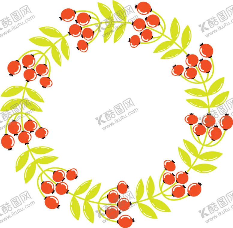 编号：77712602100358142038【酷图网】源文件下载-圣诞花环 