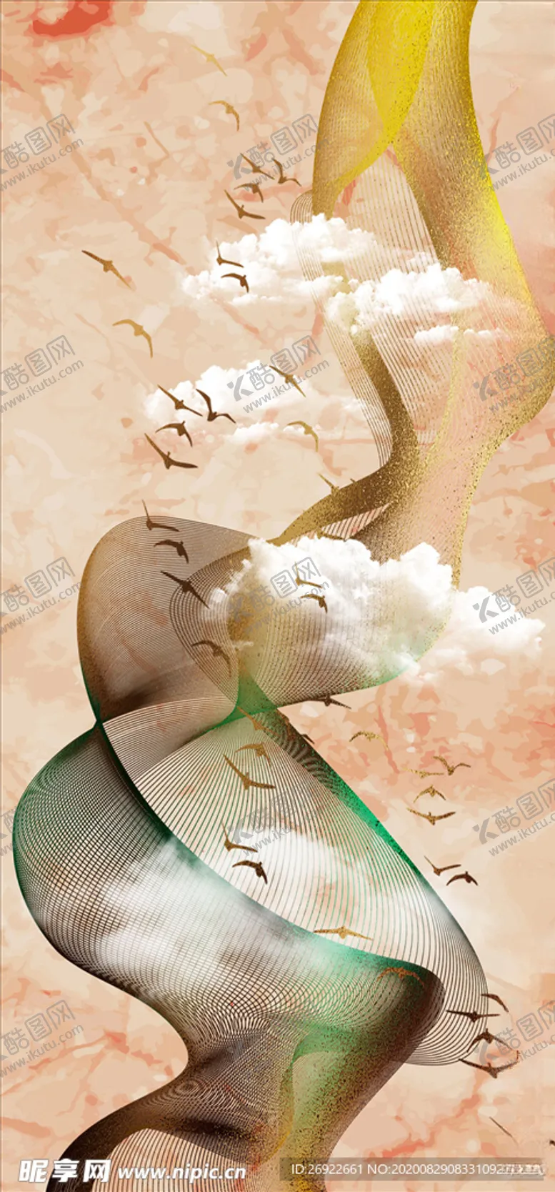 编号：63057905100301173891【酷图网】源文件下载-水墨画玄关装饰画