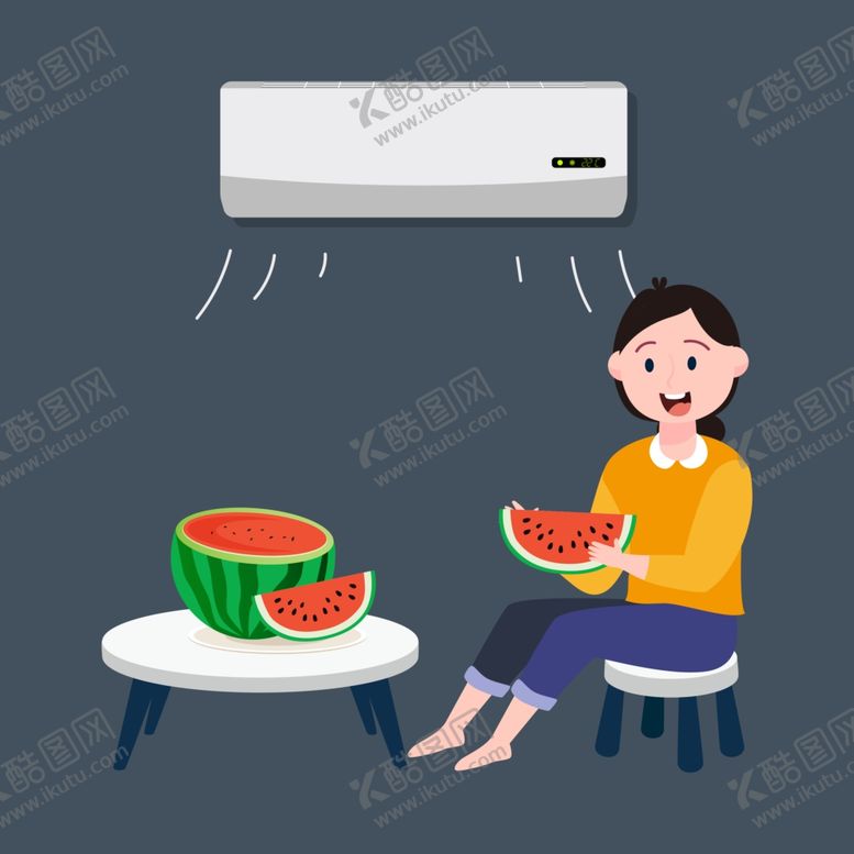 编号：18245602121557547683【酷图网】源文件下载-吃西瓜